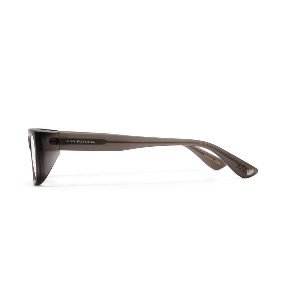 Sunglasses with 'Hot Futures' branding on a white background