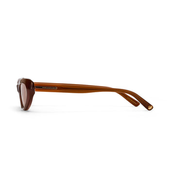 Brown sunglasses with a clear background